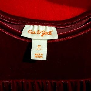 End of year Clearance Sale!  
Cat and Jack girl’s velveteen silky feel dress